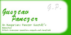 gusztav panczer business card